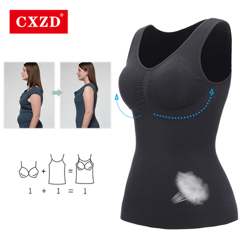 CXZD-Camiseta sin mangas de talla grande para mujer, ropa interior moldeadora de cuerpo, chaleco adelgazante, corsé moldeador ► Foto 1/6