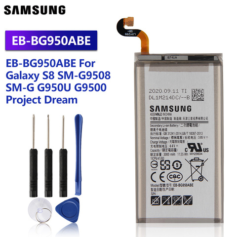 Original de Samsung batería de reemplazo EB-BG950ABE para GALAXY S8 SM-G9508 SM-G G9508 G950U G9500 proyecto Sueño EB-BG950ABA 3300mAh ► Foto 1/6