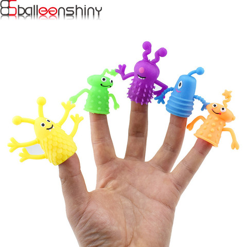 BalleenShiny 4 unids/set monstruo lindo mano marionetas para niños divertido dedo juguetes de los niños juguetes animales juguetes educativos del bebé regalos ► Foto 1/5