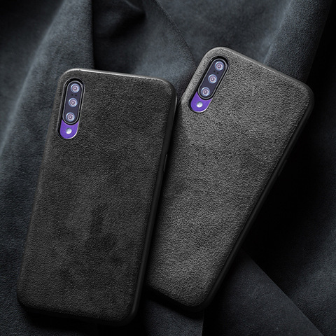 Funda trasera de cuero para Xiaomi Mi 9 9se 8 Pro, funda de lujo de ante italiano para teléfono Mi 10 Pro ► Foto 1/6