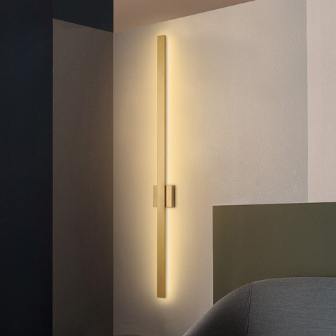 Lámparas de pared de estilo nórdico minimalista largo, luz Led moderna de pared para interiores, sala de estar, dormitorio, lámpara LED para cabecera, decoración del hogar, accesorios de iluminación ► Foto 1/6