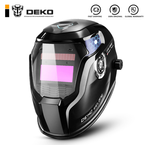 DEKO-casco de soldadura con energía Solar, capucha de oscurecimiento automático con rango de sombra ajustable 4/9-13 para MIG MMA Arc, máscara de soldador, nuevo diseño ► Foto 1/6