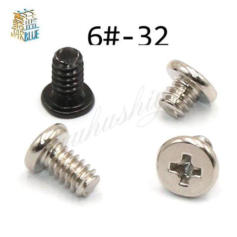 Tornillo de disco duro de cabeza plana, negro o plateado, 50X, CM6 #-32*3,5/5/6 ► Foto 1/1