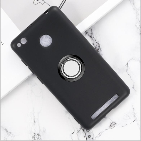 Soporte de anillo trasero para Xiaomi Redmi 3s, funda de teléfono TPU, fundas de silicona blanda para Xiaomi Redmi 3X 2016031 5,0