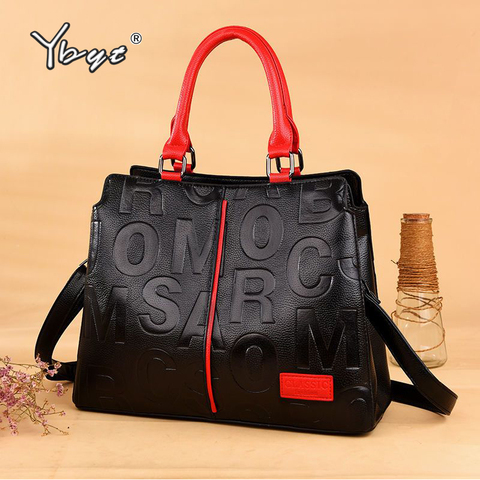 Bolso de diseñador de lujo con estampado de letras para mujer, bolsa de mano de gran capacidad, de cuero PU de alta calidad, tipo bandolera bolso de hombro, color negro ► Foto 1/6