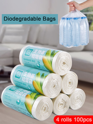 Bolsas de basura para el hogar biodegradables de maíz, bolsas de basura para cocina desechables clasificadas, bolsas de plástico más gruesas ► Foto 1/6