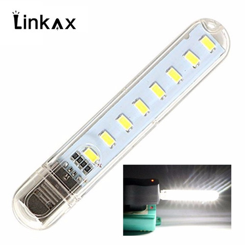 Mini Usb LED linterna 3LED/8LED luz de trabajo portátil LED antorcha lámpara Blanco/blanco cálido luz de lectura USB carga de la computadora de la luz ► Foto 1/6