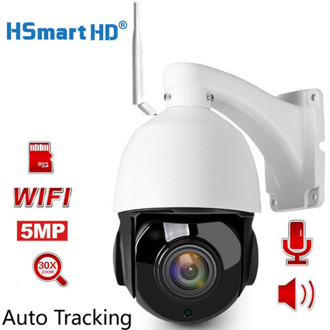 Seguimiento automático de al aire libre 5MP Wifi cámara IP PTZ de dos vías de Audio 30X Zoom óptico de enfoque automático inalámbrico cámara IP CCTV Onvif CamHi ► Foto 1/6