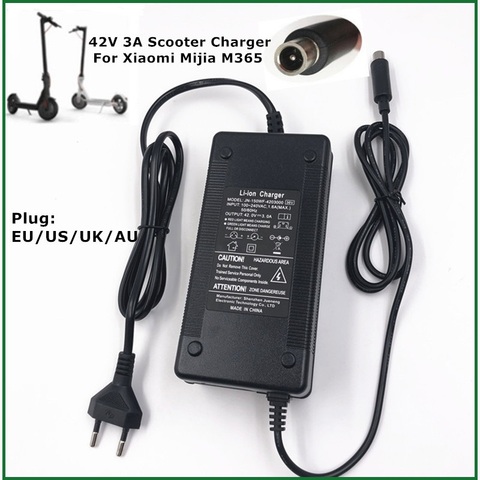 42V 3A eléctrico Skatebaord adaptador Scooter cargador para 36V Mijia M365 Pro Scooter Eléctrico bicicleta accesorios US/EU/AU/enchufe de Reino Unido ► Foto 1/6