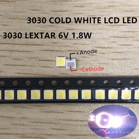 LED de retroiluminación Lextar de alta potencia, 200 W, 1,8, 6V, blanco frío, 150-187LM, PT30W45, aplicación para TV, 3030 Uds. ► Foto 1/6
