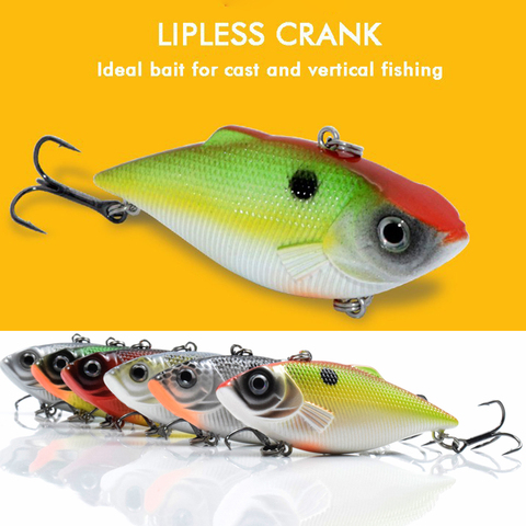 Sin labios Crankbait VIB hoja de cebo de pesca de sonido Wobbler sonajero se hunde sin labios Crankbait pesca Accesorios ► Foto 1/6