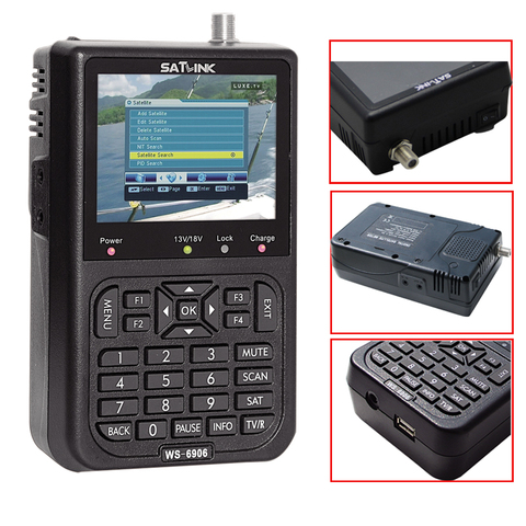 Buscador de señal Digital Satlink WS, pantalla LCD de 6906 pulgadas, DVB-S, Receptor FTA para QPSK, Satlink, medidor de señal de satélite, Finder TV AV ► Foto 1/6