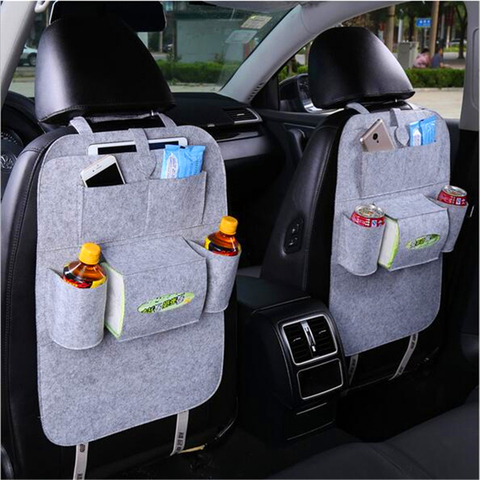 Organizador de asiento trasero de coche para niños, bolsillos de