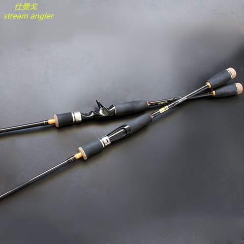 Caña de pescar señuelo M vara de bajo alto carbono 2 puntas 1,8 m-2,7 m spinning y baitcasting envío gratis ► Foto 1/6
