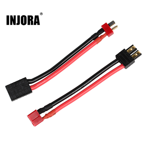 INJORA T-Adaptador de conector macho hembra TRX, Cable para Traxxas Series RC Car TRX4 TRX6 SLASH, piezas de batería ► Foto 1/6