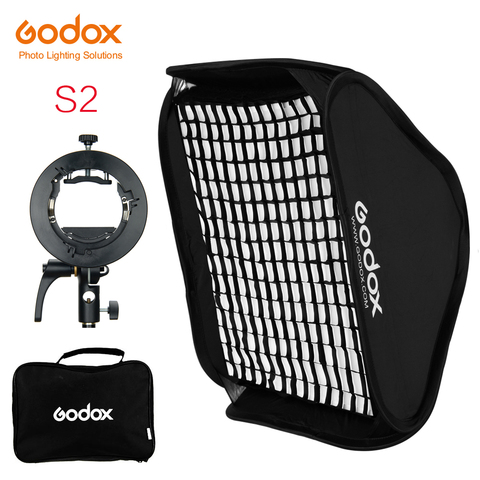Godox-soporte para Flash S2 Speedlite + Softbox, rejilla de nido de abeja con soporte Bowens para Flash Godox V1 TT685 V860II TT350 AD200 ► Foto 1/6