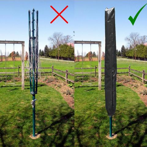 Tela de Oxford de cobertura de la secadora a prueba de polvo para agua secadora de ropa de lluvia impermeable jardín Patio al aire libre funda protectora ► Foto 1/1