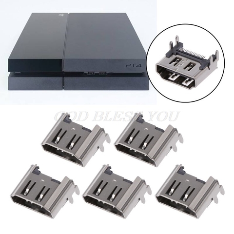 Conector de enchufe de puerto Compatible con HDMI, pantalla de repuesto, 5 uds., para PlayStation PS4 Pro Slim, envío directo ► Foto 1/6