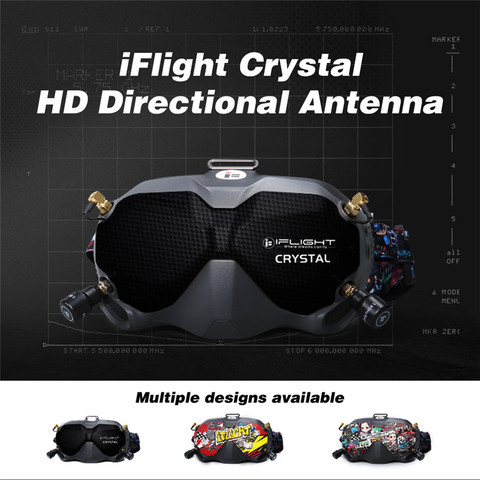 IFlight Crystal HD Patch-antena 9dBi de 5,8 GHz, Panel plano direccional LHCP RP-SMA w/carcasa de antenas FPV para gafas FPV RC Drone ► Foto 1/6