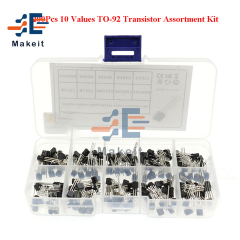 Transistor triodo Kit PNP NPN BC337 BC327 2N2222 2N2907 2N3904 2N3906 S8050 S8550 A1015 C1815, 200 Uds. ► Foto 1/5