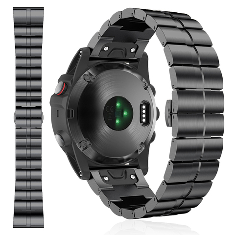 QuickFit-Correa de Metal para reloj Garmin Fenix 6X 5X Plus 3 HR, accesorios de pulsera de acero inoxidable de liberación rápida, 26mm ► Foto 1/6