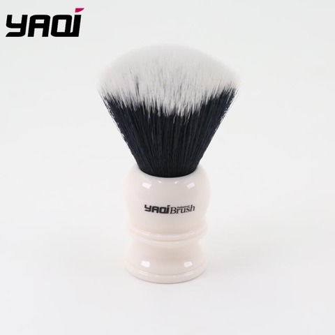 Yaqi-esmoquin de cabello sintético con forma de ventilador para hombre, mango de resina blanca para afeitar, 22mm ► Foto 1/2