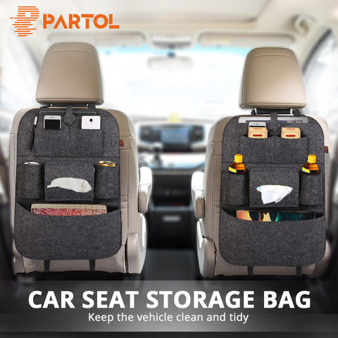 Patrol Universal asiento de coche bolsa de almacenamiento organizador automóvil negro/gris/Beige Multi-Bolsillo asiento trasero bebidas /Tejido de contenedores ► Foto 1/6