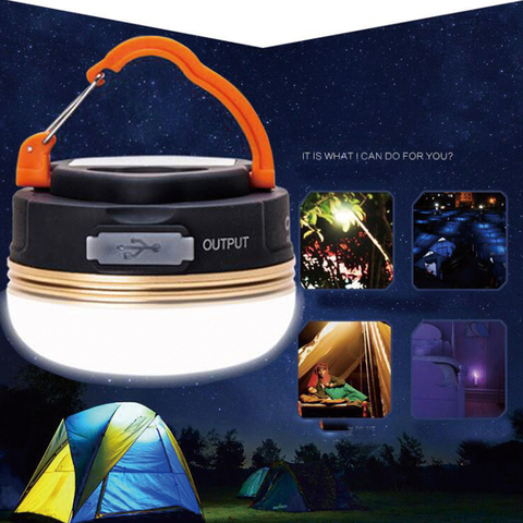 Portátil Super brillante linterna de Camping a prueba de agua de luz de la noche 3W 3 modos LED de luz de Camping al aire libre lámpara de emergencia blanco cálido ► Foto 1/6