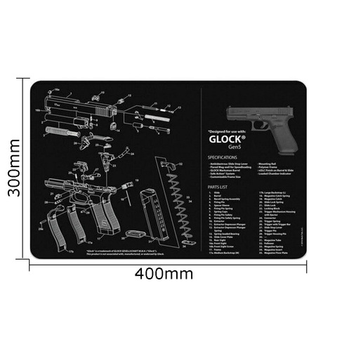 Glock-alfombrilla de limpieza para pistola Gen4 Gen5 42 43, artillero con diagrama de partes e instrucciones, alfombrilla de ratón ► Foto 1/6