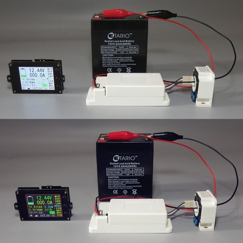 Pantalla LCD medidor de voltaje inalámbrico amperímetro batería coulómetro capacidad Detector probador 80V/500V 100A/200A/300A/500A 2,4'' ► Foto 1/1