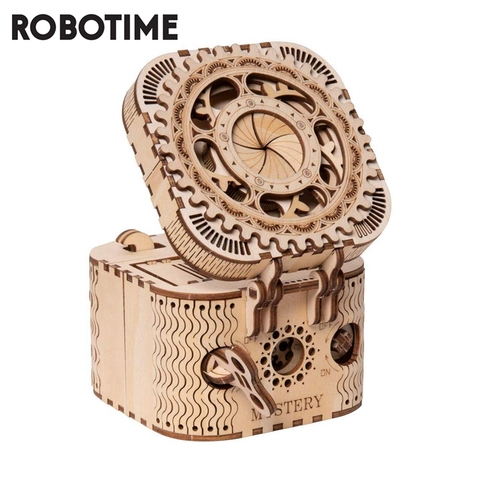 Robotime 123 Uds caja de tesoro 3D DIY creativa rompecabezas de madera juego de ensamblaje juguete para regalo para niños adolescentes adultos LK502 ► Foto 1/6