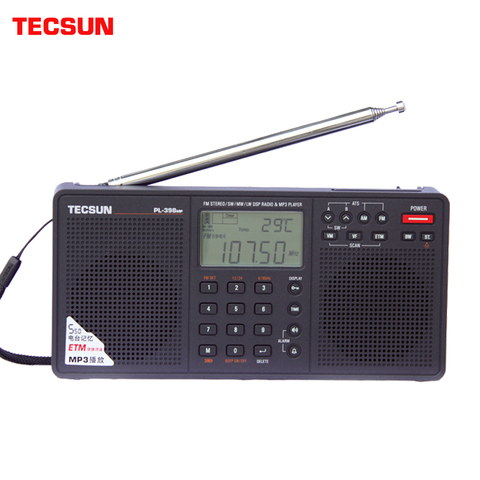 Tecsun-Radio portátil PL-398MP, Radio de banda completa de 2,2 pulgadas, Sintonización Digital, estéreo, FM/AM/SW, receptor de Radio, reproductor de MP3, Internet, Radio Fm ► Foto 1/6