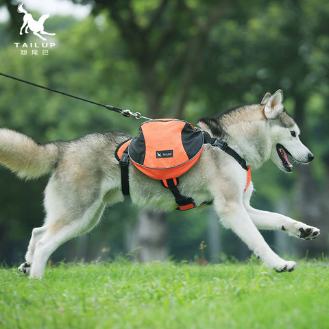 Mochila para exteriores para mascotas, bolsa de sillín ajustable de gran capacidad, arnés de Mochila para perro, portador para viajar y hacer senderismo ► Foto 1/6