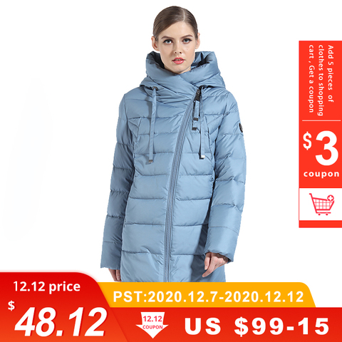 GASMAN-Chaqueta larga de invierno para mujer, abrigo grueso de plumón con capucha, Parka, cálida, acolchada, de talla grande 6XL, 2022 ► Foto 1/6