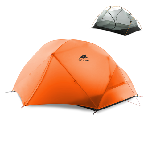 Tienda de campaña 3F UL GEAR para exteriores, ultraligera, recubierta de silicona, de nailon, impermeable, nube flotante 2, para 3 a 4 Estaciones, 15D ► Foto 1/5