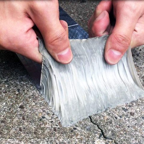 Cinta de aluminio autoadhesiva, goma de butilo resistente a altas temperaturas, impermeable, para la reparación de tuberías de techo y renovación del hogar ► Foto 1/6