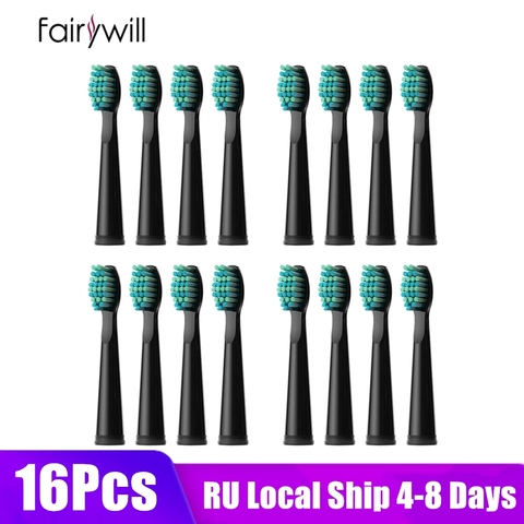 Fairywill-cabezales de repuesto para cepillos de dientes, Juego de cepillos de dientes eléctricos para FW-507, cabezal de FW-508, 4 Uds., 8 Uds., 16 Uds. ► Foto 1/6