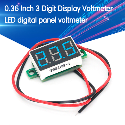 0,36 pulgadas 0,36 ''DC 4,7-32V Pantalla de 3 dígitos voltímetro Mini LED Digital Panel voltímetro instrumento rojo/azul/Gree ► Foto 1/6