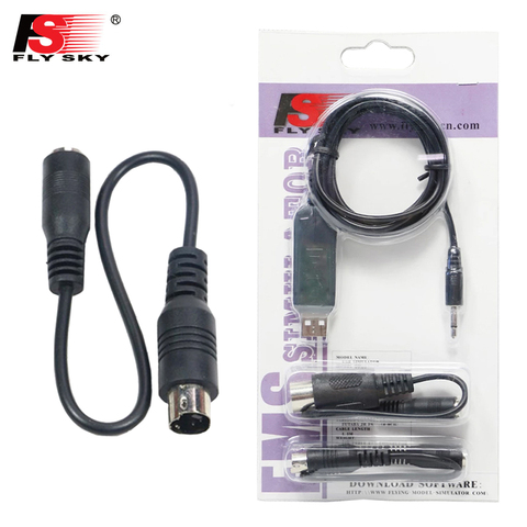 Flysky-FS-SM100 con Cable FMS para Dron, simulador de vuelo USB con Cable FMS para FLYSKY FS-i6 i10 i6X FS-T6 TH9X RC FPV transmisor ► Foto 1/6