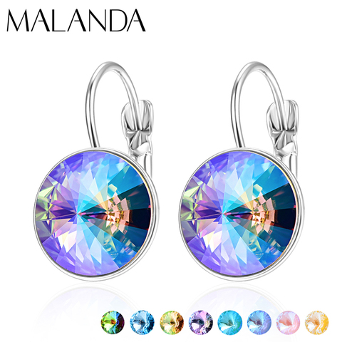 Cristales de Swarovski, Pendientes colgantes, nueva moda, pendientes de gota redondos Bella, pendientes para mujer, elegante joyería de fiesta de boda ► Foto 1/6