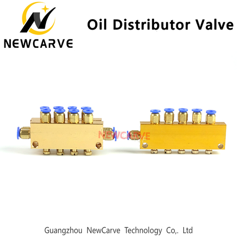 Válvula de distribuidor de aceite, entrada 1/2, 2-12 salidas para sistema de lubricación de máquina de grabado CNC NEWCARVE ► Foto 1/2