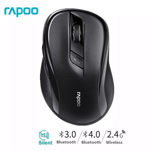 Rapoo M500 multimodo silencioso ratón inalámbrico con 1600 PPP fácil interruptor Bluetooth y 2,4 GHz hasta 3 dispositivos de conexión para ordenador ► Foto 1/6