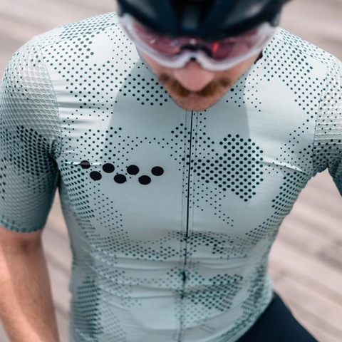 Maillot de manga corta para ciclismo profesional, tela de malla para Surf, color verde, para verano, 2022 ► Foto 1/5