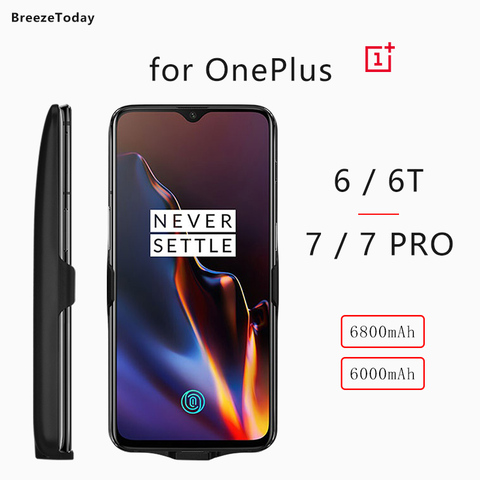 2022 batería de 6800mAh caso funda cargadora de batería de carga de energía para OnePlus 6T 6 8 8 pro banco de potencia para 7 7 PRO ► Foto 1/6