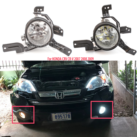 Para HONDA CRV 2008 faros antiniebla conjunto de faros antiniebla LED CR-V 2007 2009 antiniebla lámparas halógenas luz diurna faros antiniebla ► Foto 1/6