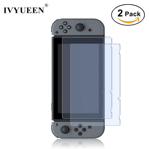 Ivyueen 2 Pack Anti-Scratch 9 h claro cristal templado protector de pantalla Películas para Nintendo switch NS consola 2017 piel ► Foto 1/6