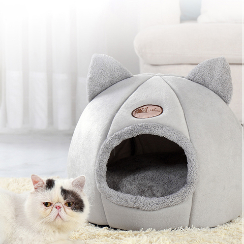 Casa cueva para cama de mascotas, estera para residuos de gato, productos para mascotas, accesorios para el hogar ► Foto 1/6