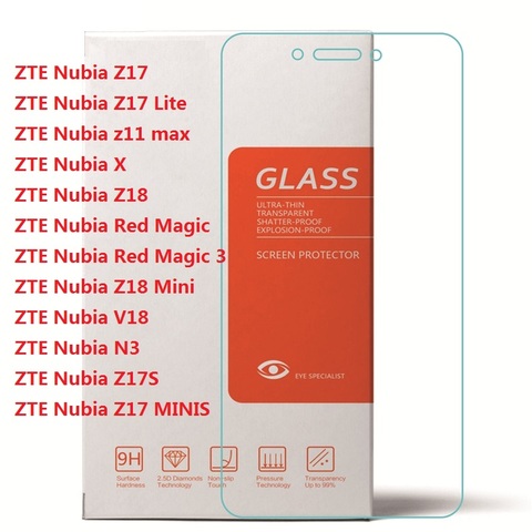 Película protectora de pantalla de vidrio templado para ZTE Nubia Z17 Lite / z11 max X Z18 Mini Red Magic 3 N3 V18 Z17 MINIS Z17S ► Foto 1/4