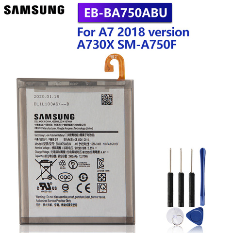 Original de Samsung batería de reemplazo EB-BA750ABU para Galaxy A7 versión 2022 A730x A750 SM-A730x SM-A750F A10 SM-A105F 3300mAh ► Foto 1/6