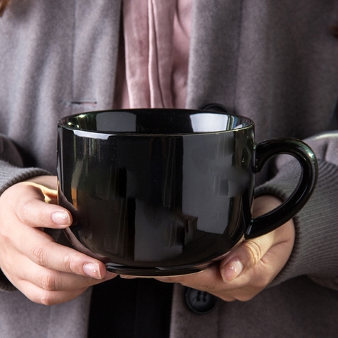 Taza de café grande de cerámica de 750ML Taza de leche para el desayuno con Handgri Travel regalos novedosos tazas mejores para sus amigos ► Foto 1/6